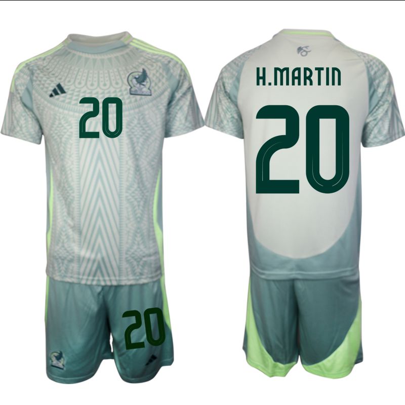 Men 2024-2025 Season Mexico away green #20 Soccer Jersey->mexico jersey->Soccer Country Jersey